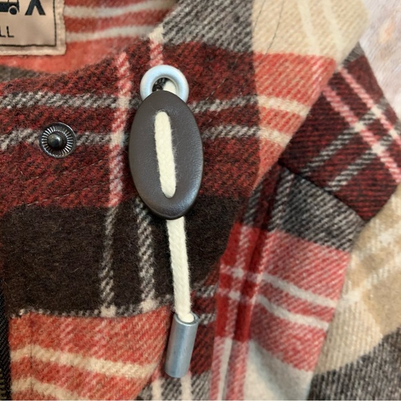 Cold Storage Foul Weather Gear For Her Wool Blend Plaid Winter Coat Small Red - Picture 9 of 10